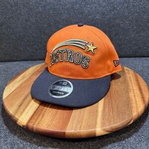 New Era Houston Astros 9FIFTY Retro Crown Snapback Hat Orange Navy Blue 60597146